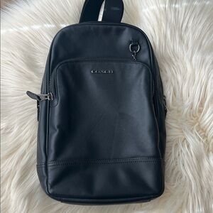 Coach Black Leather Men's Belt Bag